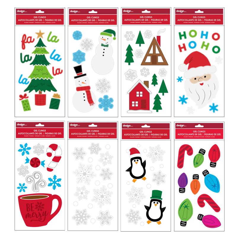 IG Design Multicolored Christmas Window Clings 2.2 in., Pack of 24