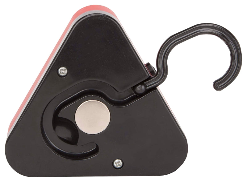PowerZone 12620 COB LED Triangle Work Light, Red Reflector, ABS/Polystyrene Reflector, Built-in Magnet and Foldable Hook, Pack of 12