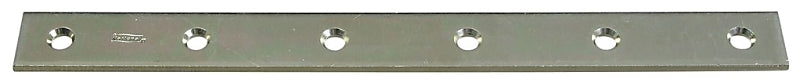 National Hardware N220-335 Mending Brace, 12 in L, 1-1/8 in W, Steel, Zinc, Screw