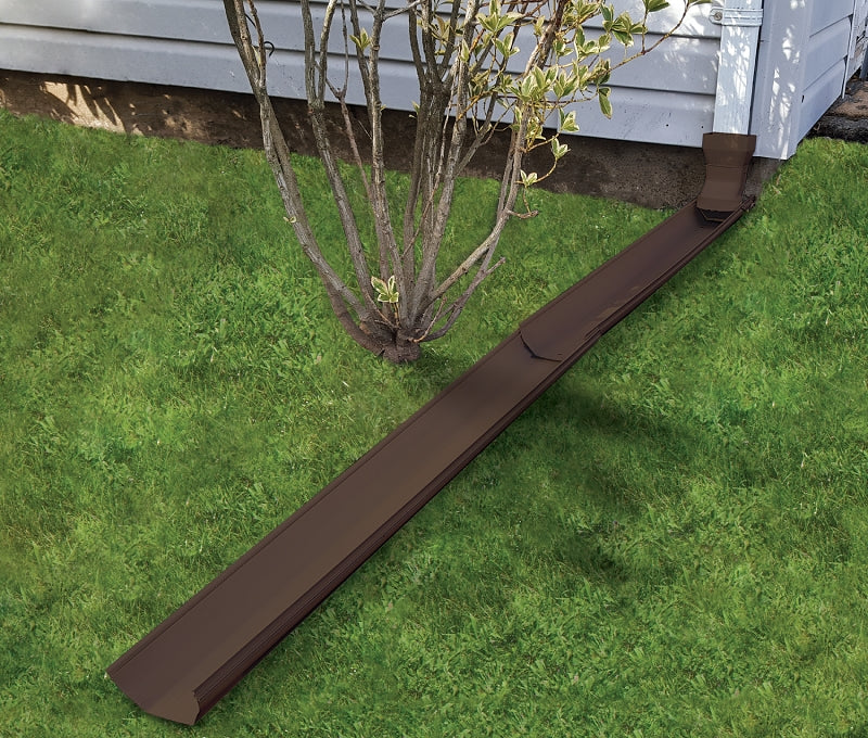 Frost King GWS3B PALLET Downspout Extender, 6 ft L Extended, Plastic, Brown, For: 2 x 3 in and 3 x 4 in Downspouts