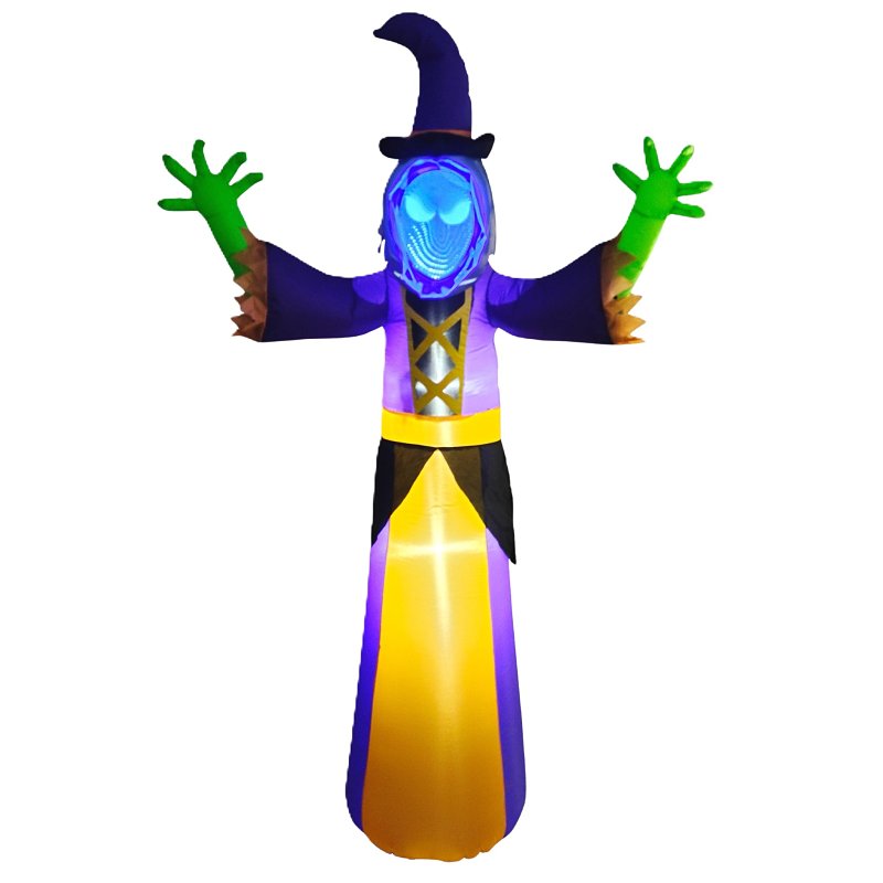 Santas Forest 94006 Inflatable Faceless Witch Decor, 7-1/2 ft H, Polyester/PVC, Purple, Internal Light, Indoor, Outdoor