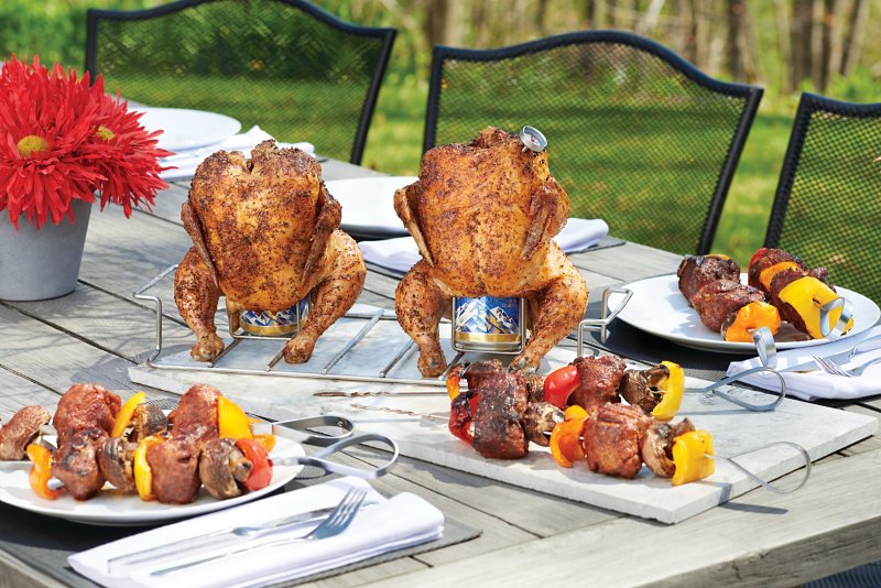 Napoleon 70015 8-Piece Multi-Functional Skewer, 33.5 cm OAL, Stainless Steel Head, Curved Handle