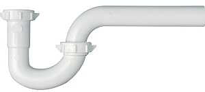 Plumb Pak PP940W P-Trap, 1-1/2 x 1-1/2, 1-1/2 x 1-1/4 in, Slip-Joint, Plastic, White