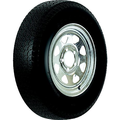 Loadstar Bias Tire and Wheel (Rim) Assembly ST225/75D-15 6 Hole D Ply