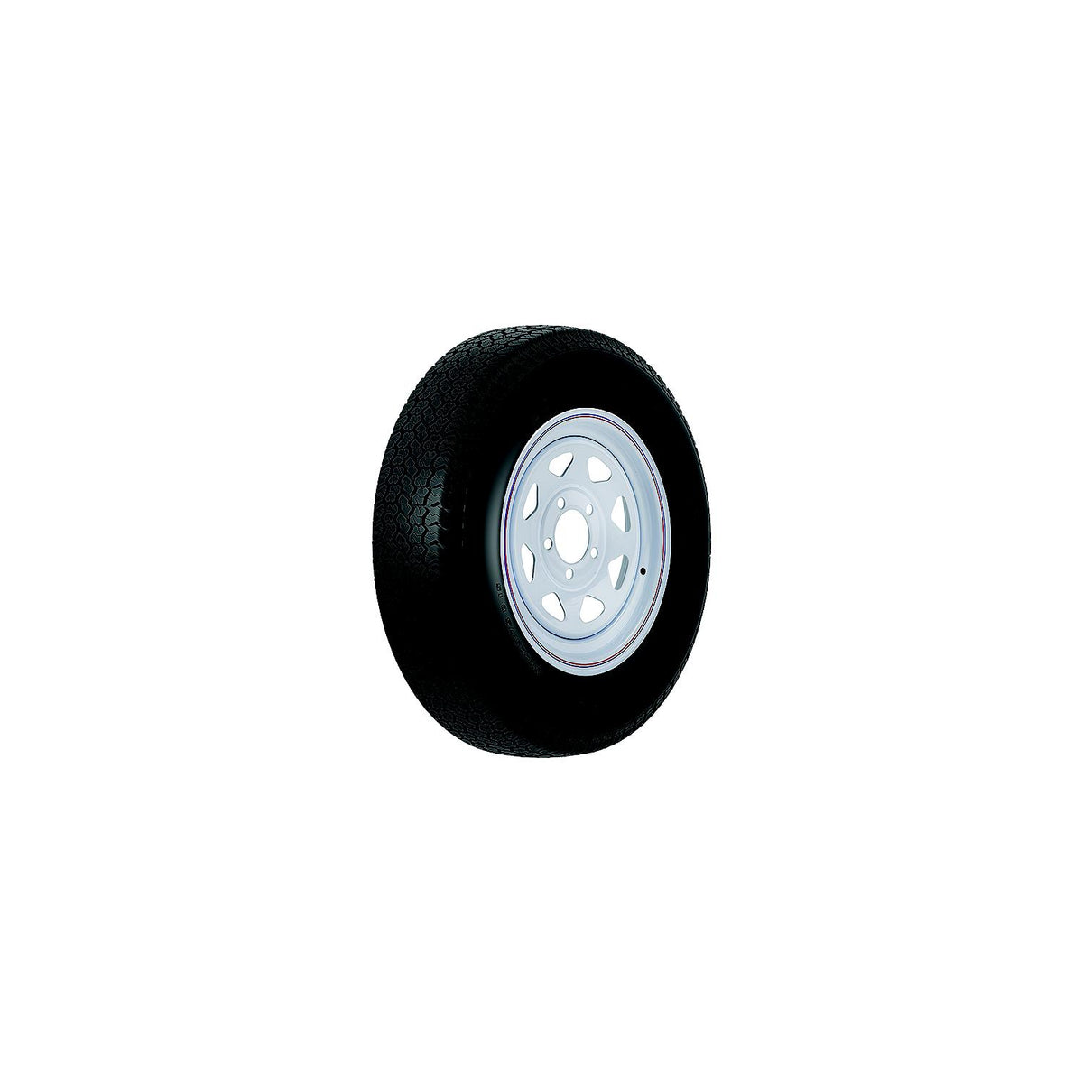 Loadstar Bias Tire and Wheel (Rim) Assembly ST175/80D-13 5 Hole B Ply