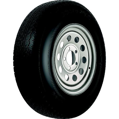 Loadstar Tire and Wheel (Rim) Assembly KR35, ST235/80R16 8 Hole E Ply, Modular Silver, Modular