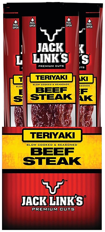 Jack Link's 02030 Snack, Stick, Teriyaki, 1 oz Bag, Pack of 12