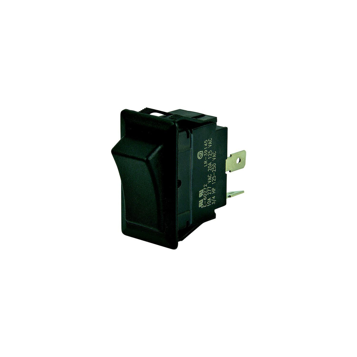 BEP 1001709 Rocker Switch, Off-(On), SPST, 1/4″ Blade Terminals