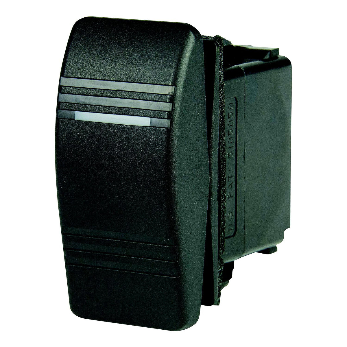 BEP 1001807 Weather Resistant Contura Rocker Switch, On-Off-(On), DPDT, 1/4″ Blade Terminals, Illuminated Amber