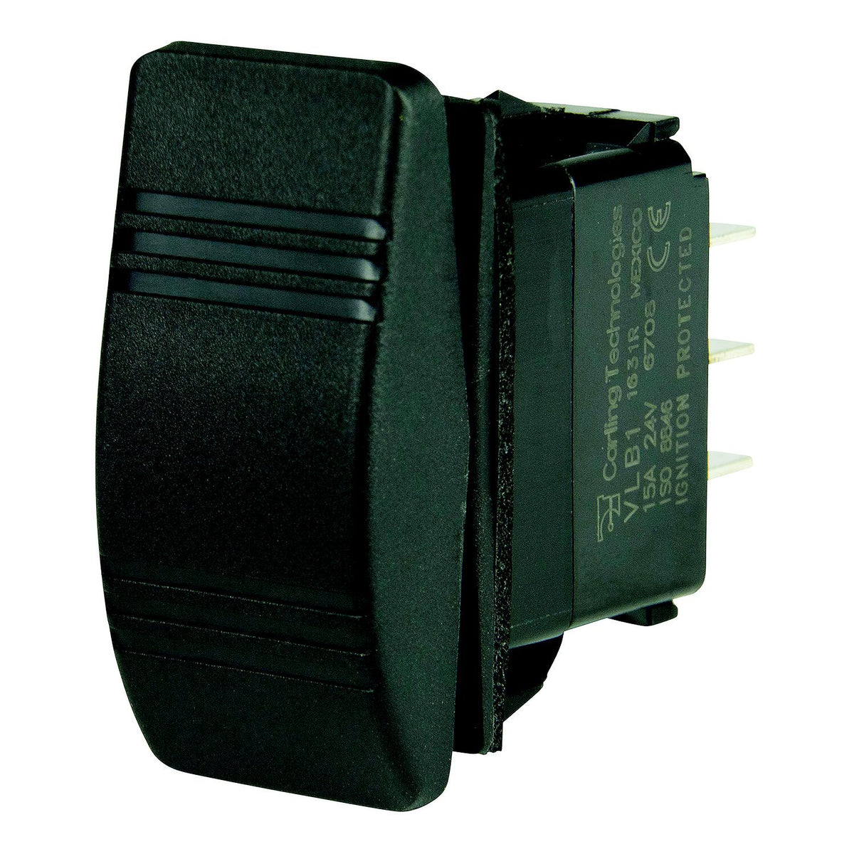 BEP 1001809 Weather Resistant Contura Dimmer Rocker Switch, (On)-Off-(On), DPDT, 1/4″ Blade Terminals