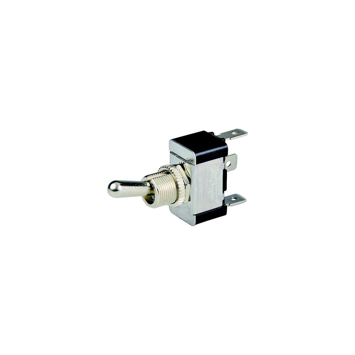 BEP 1002001 Chrome Plated Toggle Switch, On-Off-On, SPDT, 1/4″ Blade Terminals
