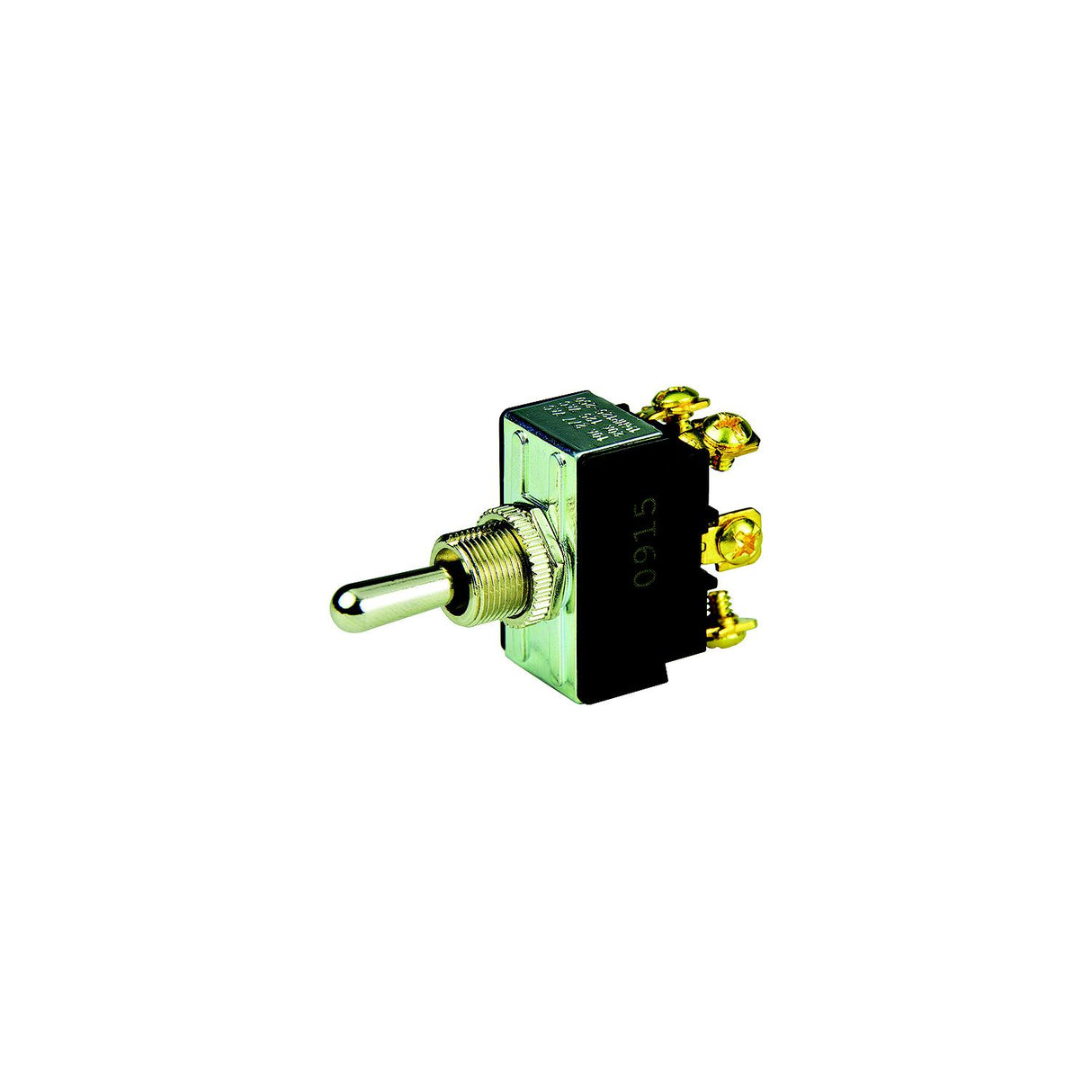 BEP 1002012 Chrome Plated Toggle Switch, (On)-Off-(On), DPDT, #6-32 Screw Terminals