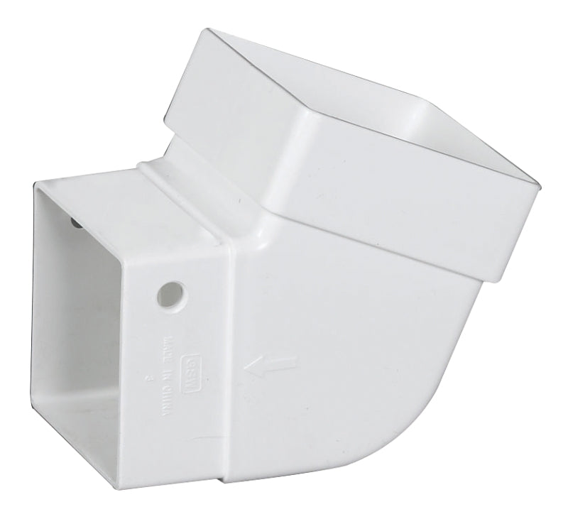 Amerimax T0525HPT Elbow, Vinyl, White