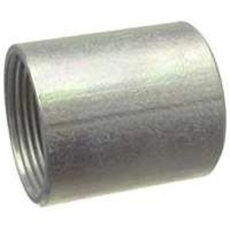 Halex 64012 Rigid Conduit Coupling, 1-1/4 in Threaded, 1.86 in OD, Steel, Galvanized, Each