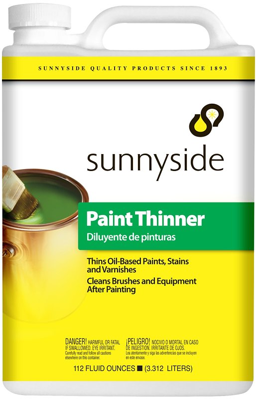 Sunnyside 30588 Paint Thinner, Liquid, Petroleum, Solvent, Clear, 112 oz Can