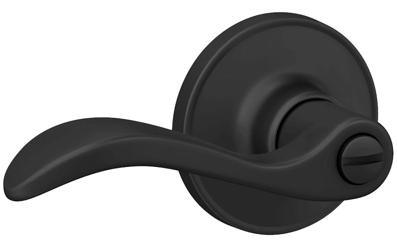 Schlage J Series J40 SEV 622 Privacy Lever, Mechanical Lock, Matte Black, Metal, Residential, 3 Grade, ADA Compliant