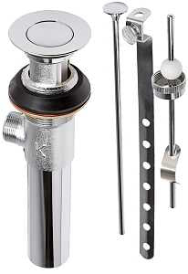 Plumb Pak PP820-77 Lavatory Pop-Up Assembly, 1-1/4 in Connection, Brass, Chrome-Plated