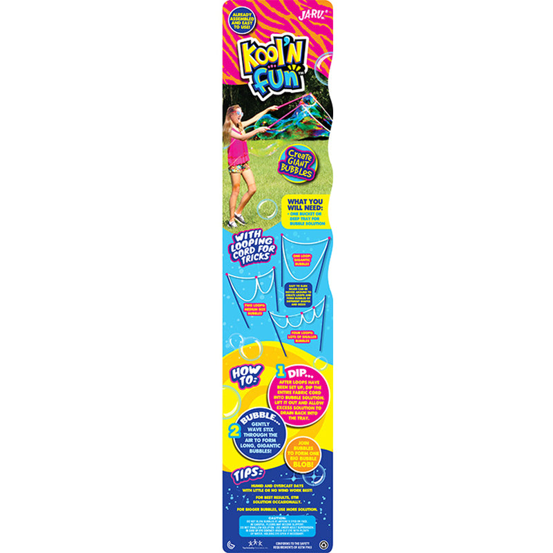 Ja-Ru Kool'N Fun Bubble Set with Wand Assorted 3 pc, Pack of 6