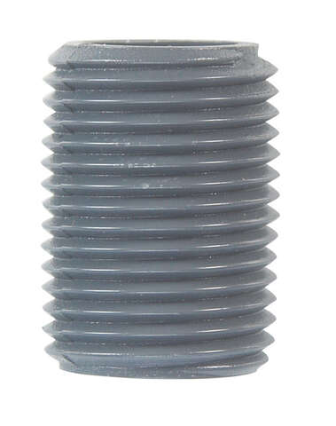 B&K Schedule 80 1/2 in. MIP X 1/2 in. D MIP PVC Close Nipple 1 pk, Pack of 10