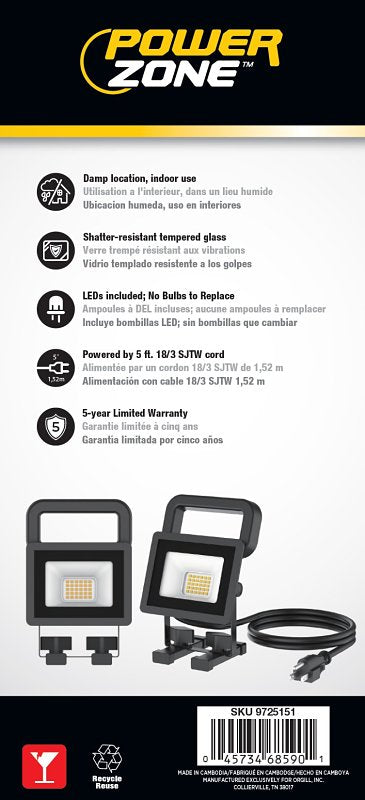 PowerZone CL-WL15 Portable Work Light, LED Lamp, 1500 Lumens
