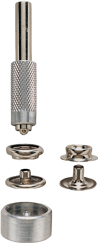 General 1265 Snap Fastener Kit, Brass, Nickel