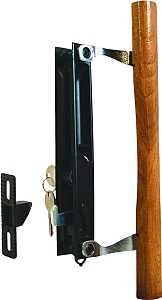 Prime-Line C 1032 Handleset, Aluminum/Wood, For: 1 to 1-1/4 in THK Glass Sliding Doors