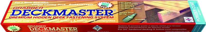 Grabber Construction Deckmaster Series DMP100-10 Hidden Bracket, For: 3/4 in Decking Powder Coat Brackets