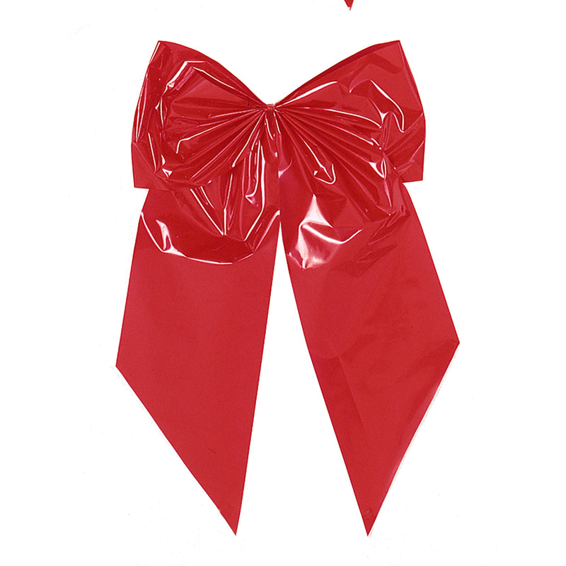 Holiday Trims Red 2 Loop Christmas Bow 24 in., Pack of 12