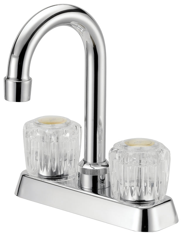 Boston Harbor PFN47850CP-LF Bar Sink Faucet, 1.8 gpm, 2-Faucet Handle, 3-Faucet Hole, Metal, Chrome, Deck Mounting
