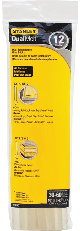 STANLEY GS25DT Glue Stick, Resin, Clear, 12 Pack