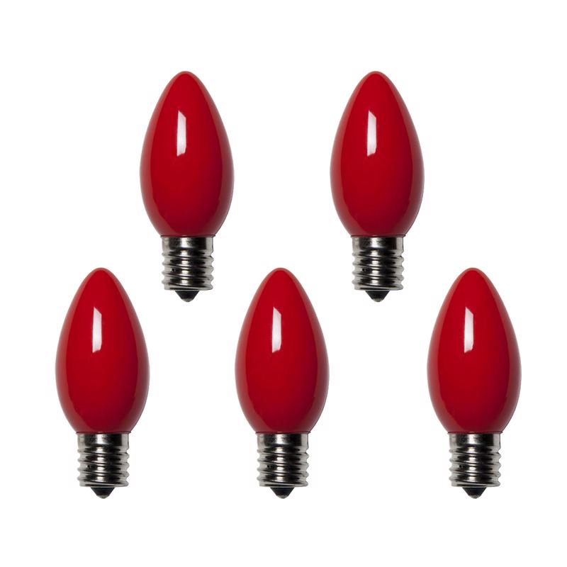 Holiday Bright Lights Incandescent C9 Red 25 ct Replacement Christmas Light Bulbs 0.08 ft.