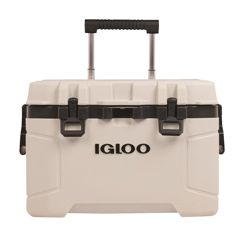Igloo Trailmate Series 0034940 Wheeled Cool Box, 52 qt Cooler, Plastic, Bone, 5 day Ice Retention