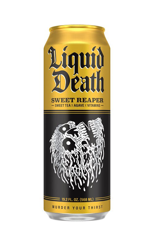 Liquid Death 1700022 Iced Tea, Sweet Reaper, 19.2 oz Can, Pack of 12