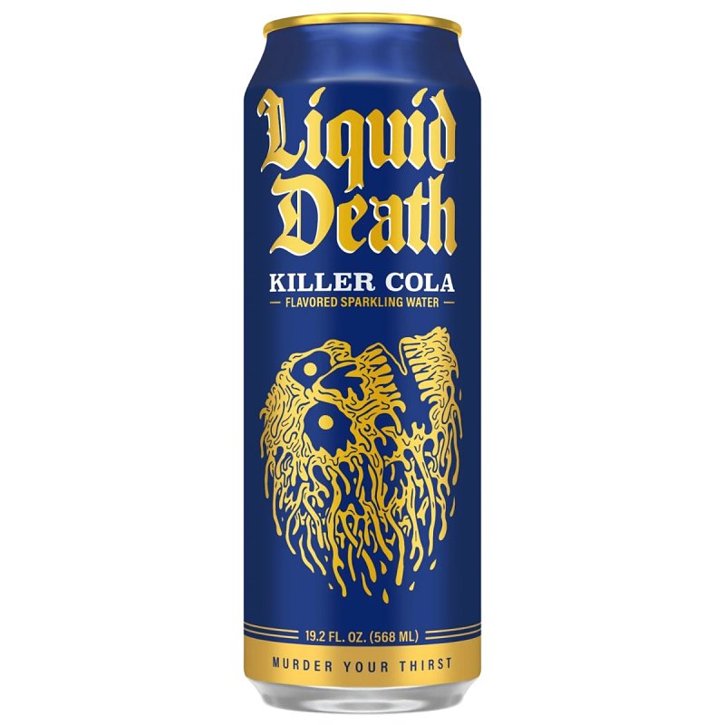 Liquid Death 1700220 Sparkling Water, Killer Cola, 19.2 oz Can, Pack of 24