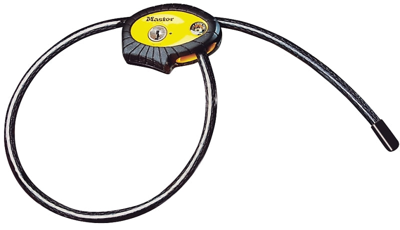 Master Lock Python 8413XDPF Cable Lock, Keyed Different Key, Steel Shackle, Steel Body