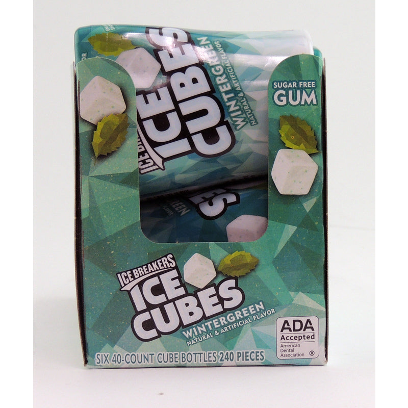 Ice Breakers Ice Cubes Sugar Free Wintergreen Chewing Gum 1 pk 40 pc, Pack of 6