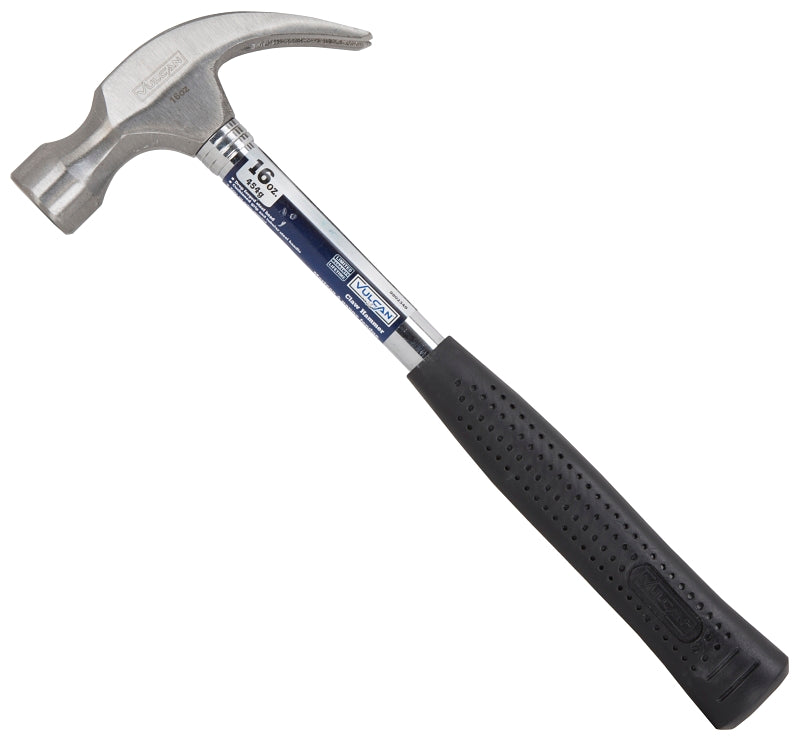 Vulcan JLO-027 Hammer, 16 oz Head, Curved Claw Head, Carbon Steel Head, 12-1/4 in OAL