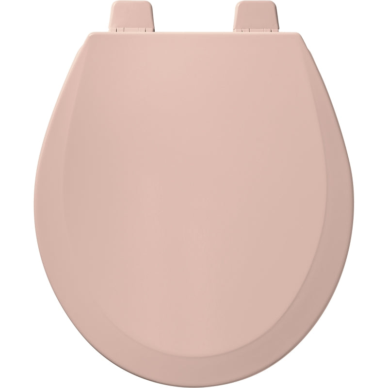 Bemis 500PRO-063 Toilet Seat, 16.8 in L, 14-3/8 in W, 1-7/8 in H, Round, Wood, Pink