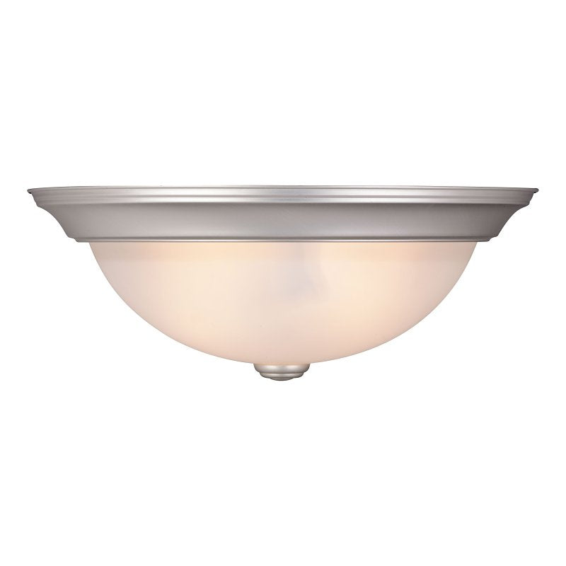 Boston Harbor F51WH02-1006-BN Flush Mount Ceiling Fixture, 120 V, 60 W, A19 or CFL Lamp, Brushed Nickel Fixture