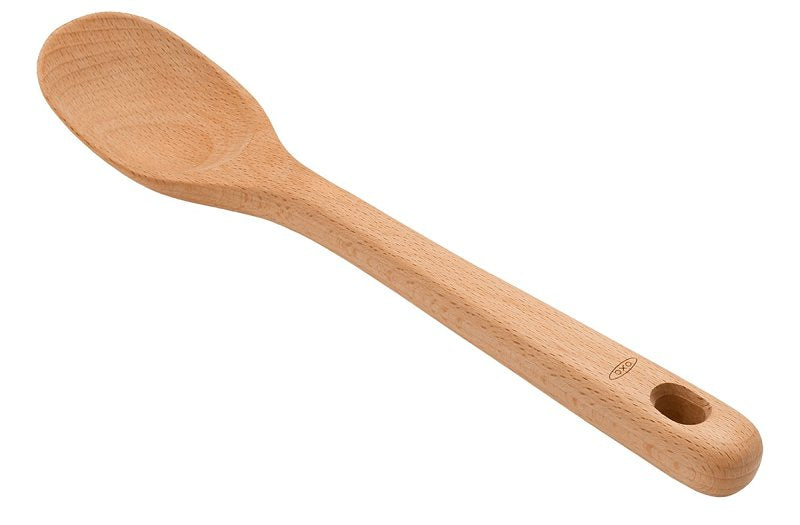 Good Grips 1058024 Non-Stick Large Spoon, 12.4 in OAL, Beechwood, Natural Oil