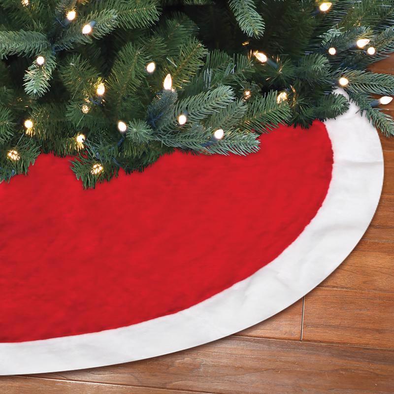 Dyno Red/White Tree Skirt 0.5 in., Pack of 6