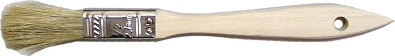 ProSource 150005 Paint Brush, 1/2 in W, Chip Brush, White Chinese Bristle Bristle, Plain Grip Handle