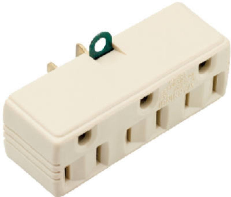 Legrand 1219ICC10 Adapter, 15 A, 125 V, 3 -Outlet, NEMA: NEMA 5-15R, Ivory
