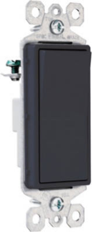 Pass & Seymour radiant TM870BKCC10 Decorator Paddle Switch, 15 A, 120/277 VAC, SPST, Thermoplastic Housing Material