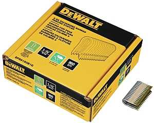 DEWALT DFS9150B1G Series Barbed Fence Staple, 1-1/2 in L, Aluminum/Zinc, 9 ga Wire, 9 ga Gauge, Galvanized Steel, 960/PK