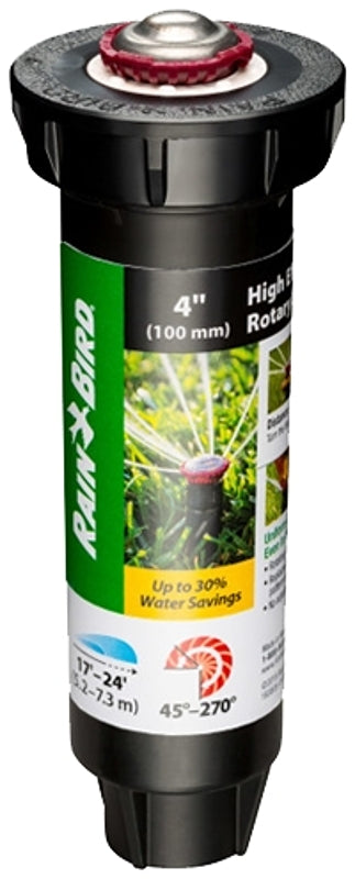 Rain Bird 22SARVAPRO Mini Rotor Sprinkler, 3 gpm, 1/2 in Connection, FTP, 4 in H Pop-Up, 17 to 24 ft, Adjustable Nozzle