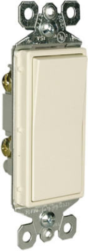 Legrand radiant Series TM870LACC10 Paddle Switch, 15 A, 120/277 VAC, Push Wire, Side Wire Terminal, Light Almond