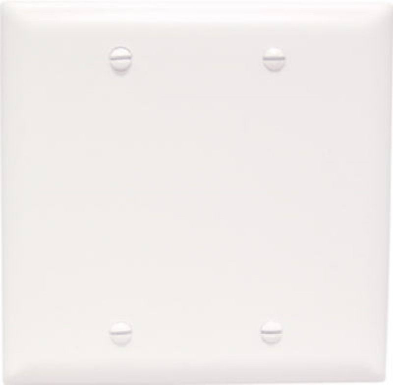 Legrand TradeMaster TP23WCC12 Blank Wallplate, 4-11/16 in L, 4-3/4 in W, 0.07 in Thick, 2 -Gang, Nylon