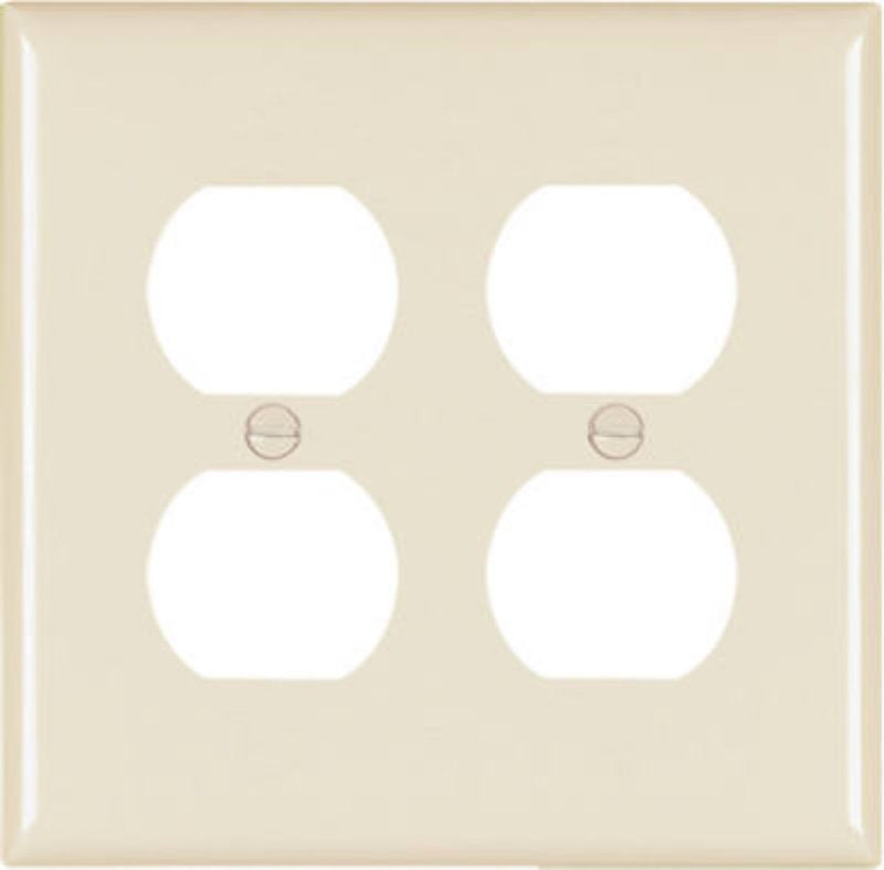 Pass & Seymour TradeMaster TP Series TP82LACC30 Wallplate, 4.687 in L, 4-3/4 in W, Standard, 2-Gang, Nylon, Matte