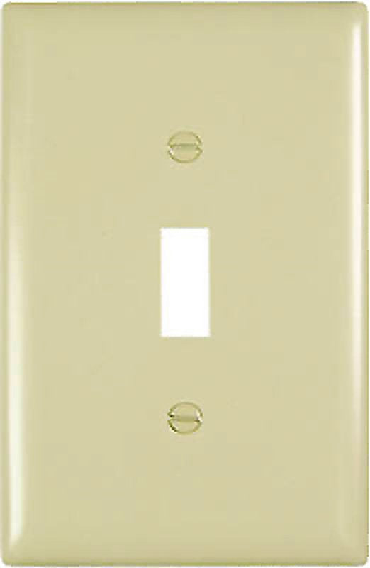 Pass & Seymour TradeMaster TPJ Series TPJ1ICC70 Wallplate, 5-1/16 in L, 3-5/16 in W, 1-Gang, Nylon, Ivory, Matte